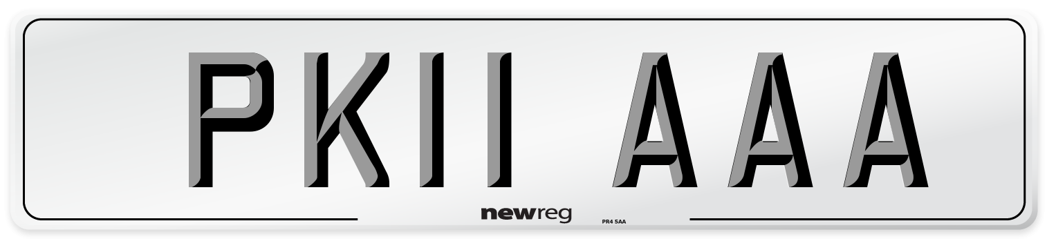 PK11 AAA Number Plate from New Reg